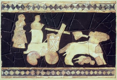 Carro da guerra trainato da due cavalli da Mesopotamian