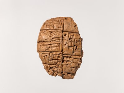 Tavoletta cuneiforme: distribuzione di coltelli di rame da Mesopotamian Mesopotamian