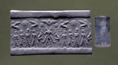 Sigillo cilindrico, Siria settentrionale da Mesopotamian Mesopotamian