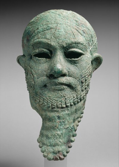 Testa di un sovrano, c.2300-2000 a.C. (lega di rame) da Mesopotamian Mesopotamian