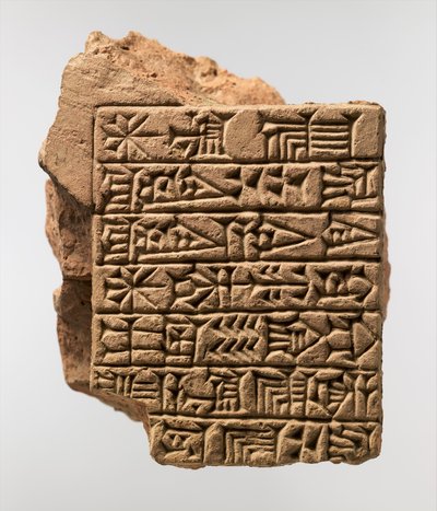Mattone cassita con iscrizione dedicatoria sumerica di Adad-shuma-usur da Mesopotamian Mesopotamian