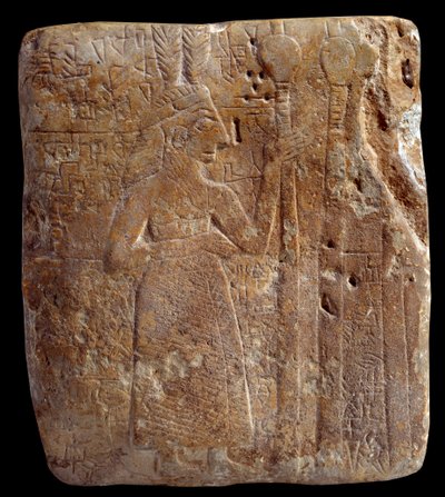 Mesopotamia. Arte Sumera: personaggio con piume (circa 2700 a.C.). Parigi, Museo del Louvre da Mesopotamian Mesopotamian