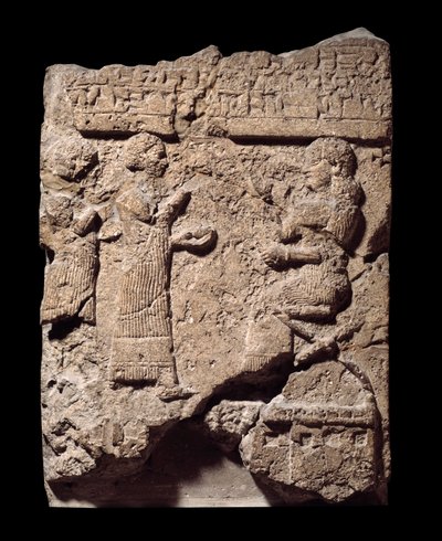 Mesopotamia: rilievo in calcare di scribi che prendono il bottino durante il saccheggio di Musasir. Dal palazzo di Sargon II a Khorsabad (Khunsabad). 710 a.C. da Mesopotamian Mesopotamian
