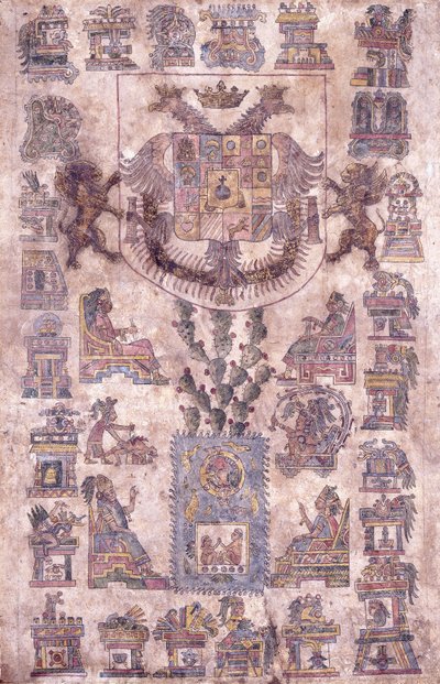 Un documento illuminato dal Messico, che mostra lo stemma del viceré Sotomayor da Mexican School