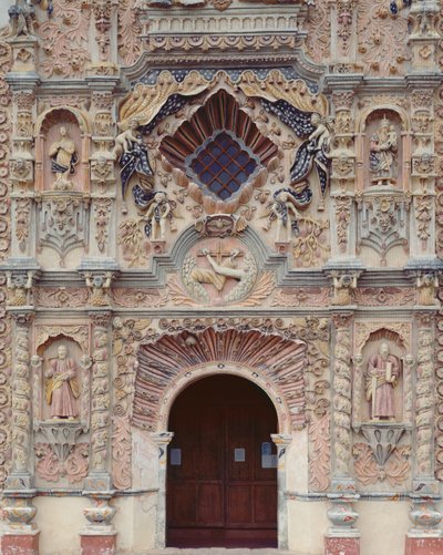 Facciata della Chiesa della Missione Francescana di San Francesco, 1754-62 da Mexican School