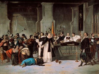 Funerale di Atahualpa, agosto 1533 da Mexican School