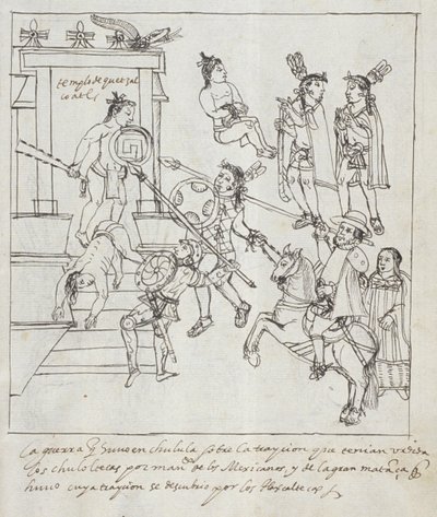 Battaglia Evangelica, da Historia de Tlaxcala di Diego Munoz Camargo da Mexican School