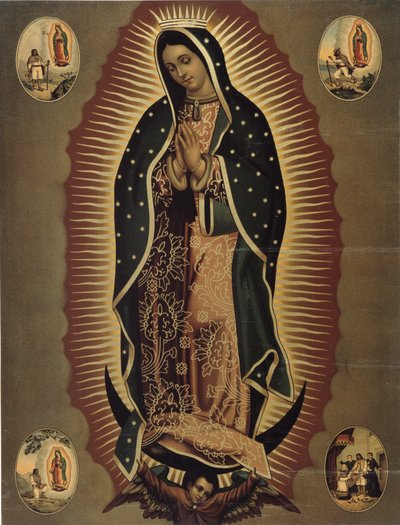 Rappresentazione della Vergine di Guadalupe, patrona del Messico da Mexican School