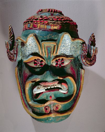 Maschera rituale di Santiago usata nella danza messicana dei Mori e dei Cristiani da Mexican School