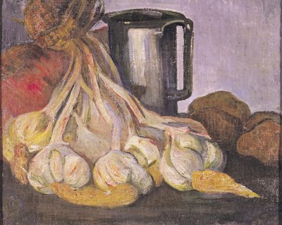 Un Mazzo di Aglio e un Boccale di Peltro da Meyer Isaac de Haan