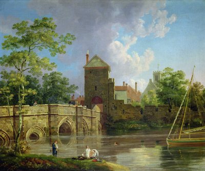 Layerthorpe Postern, York, 1769 circa (olio su tela) da Michael (1743-1801) Rooker