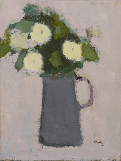 Fiori bianchi, brocca grigia da Michael (BACS) Clark