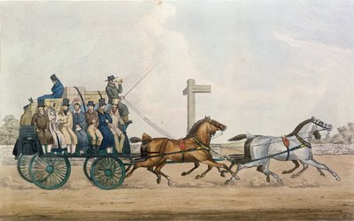 Arrivo alla fine di una tappa, inciso da J. Harris, 1856 da Michael Angelo Hayes