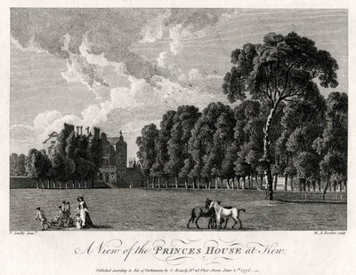 Veduta della Casa dei Principi a Kew, 1776 da Michael Angelo Rooker