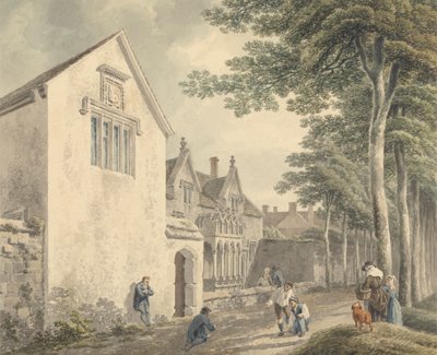Case di carità nel cimitero della chiesa di San Cuthbert, Wells da Michael Angelo Rooker