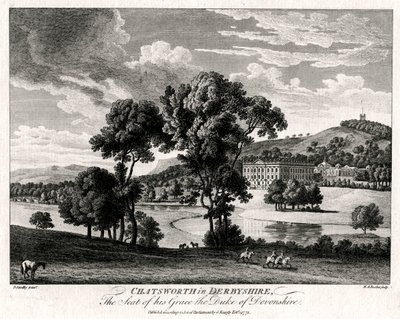 Chatsworth nel Derbyshire, Residenza del Duca di Devonshire, 1775 da Michael Angelo Rooker