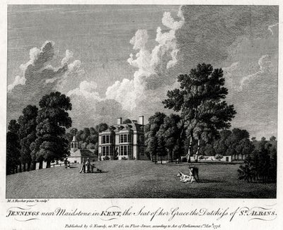 Jennings vicino a Maidstone nel Kent, la sede di sua grazia la duchessa di St Albans, 1776 da Michael Angelo Rooker