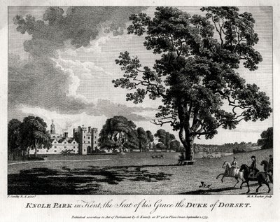 Knole Park nel Kent, la sede di Sua Grazia il Duca di Dorset, 1775 da Michael Angelo Rooker