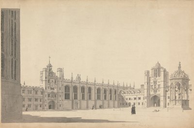 Il grande cortile, Trinity College, Cambridge da Michael Angelo Rooker