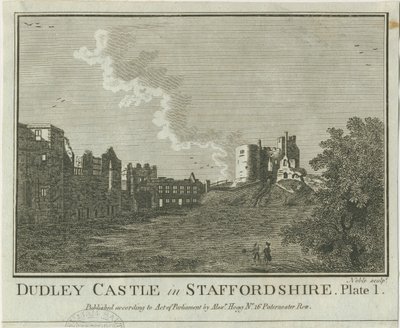 Castello di Dudley: incisione su rame, nd [1653-1686] da Michael Burghers