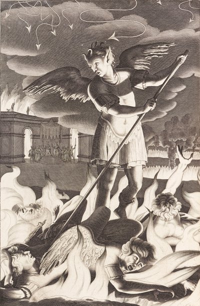 Illustrazione per il Paradiso Perduto di John Milton, 1688 da Michael Burghers