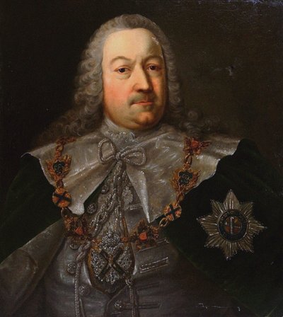 Ritratto di Hermann Carl von Keyserlingk 1696-1764, metà del XVIII secolo da Michael Christoph Hagelgans