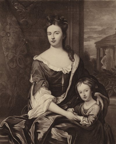 Regina Anna e suo figlio William Duca di Gloucester da Michael Dahl