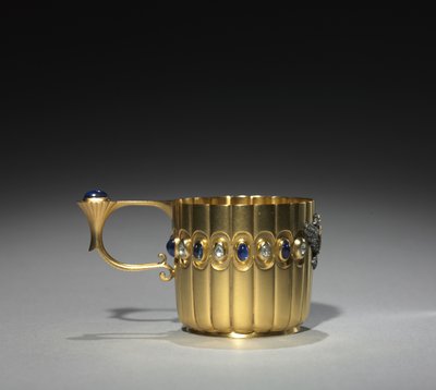 Tazza in miniatura, ditta di Peter Carl Fabergé, prima del 1896 da Michael Evlampievich Perkhin