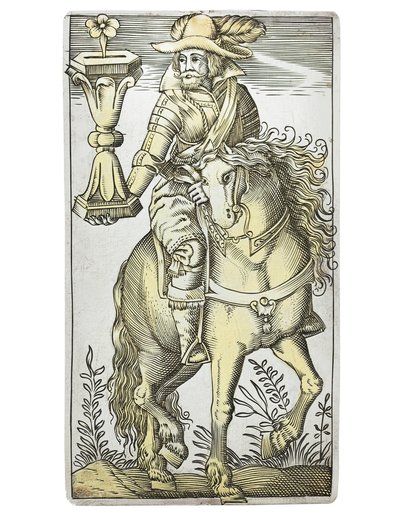 Carta da gioco da un set estremamente raro, inciso nei quattro semi italiani, Augusta da Michael Froemmer