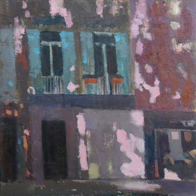 Ombre su un muro, Provenza, 2015 (olio su lino) da Michael G. Clark
