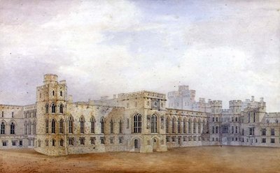 Castello di Windsor e la vista nord-est del cortile superiore da Michael Gandy