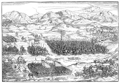 Mercenari tedeschi in marcia da Michael Ostendorfer