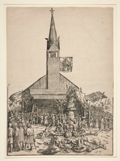 Il pellegrinaggio alla Chiesa della Bella Vergine a Ratisbona da Michael Ostendorfer