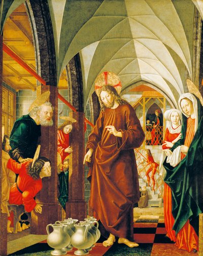 Nozze di Cana (pannello dalle Storie di Cristo, Altare di San Wolfgang) da Michael Pacher
