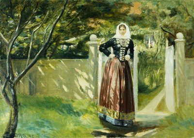 Al cancello del giardino, 1902 da Michael Peter Ancher
