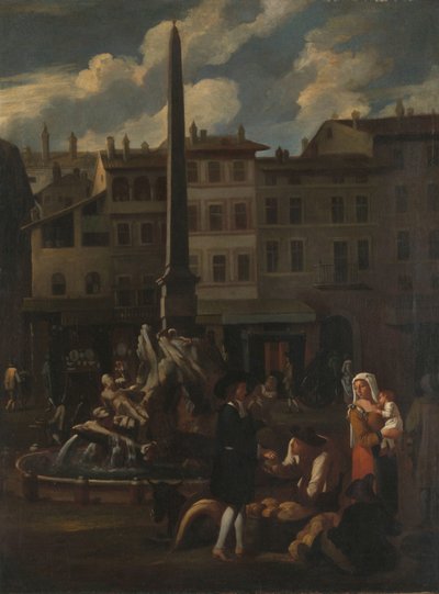 Scena di mercato a Roma, Piazza Navona da Michael Sweerts (manner of)
