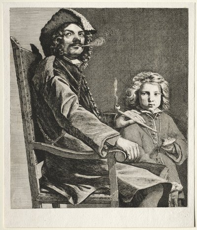 Uomo che fuma una pipa e un piccolo ragazzo, c. 1660 da Michael Sweerts