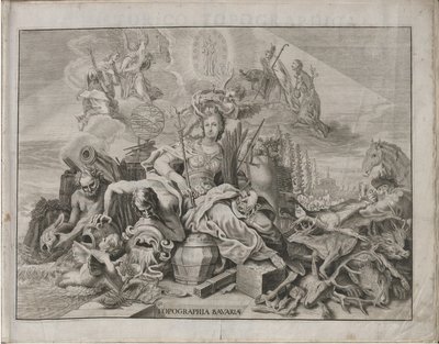 Tedesco: Historico-Topographica Descriptio. Ovvero: Descrizione, deß Churfürsten- und Hertzogthums Ober- und Nidern Bayrn : Welches In vier Theilter oder Renntämbter, Als Oberlandts München und Burgkhausen, Unterlandts aber in Landshuet und Straubing abget da Michael Wening