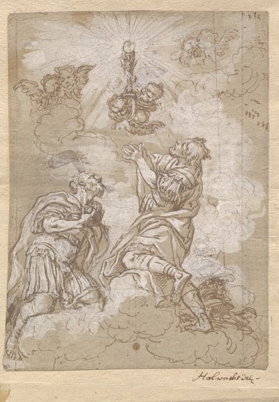 Due santi soldati che adorano l