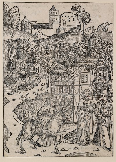 La seconda parte della parabola del buon samaritano, c1491 da Michael Wolgemut