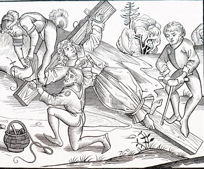 La crocifissione di un bambino da Michael Wolgemut or Wolgemuth