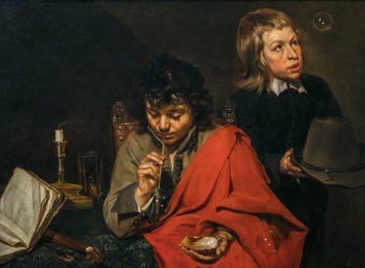 Ragazzi che soffiano bolle, c.1640 da Michaelina Wautier