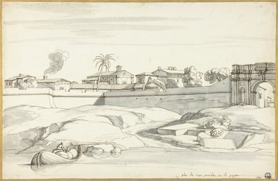 Paesaggio lungo un fiume da Michel Ange Houasse