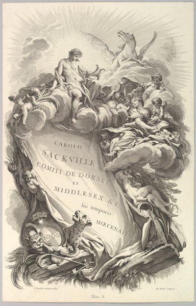 Frontespizio per il Tombeau di Charles Sackville, conte di Dorset da Michel Aubert
