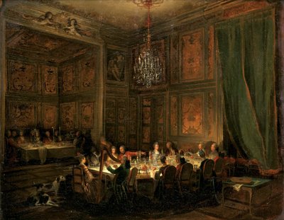 Cena del principe de Conti al Tempio, 1766 da Michel Barthelemy Ollivier