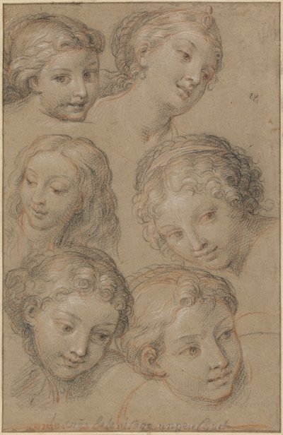 Studi di Teste di Donne da Michel Corneille