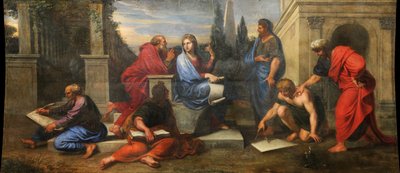 Aspasia circondata da filosofi greci da Michel Corneille the Younger