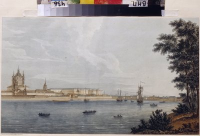 Il convento Smolny a San Pietroburgo da Michel Francois Damam Demartrait