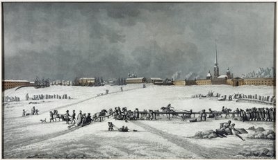 Vista della fortezza Pietro e Paolo da Michel Francois Damam Demartrait