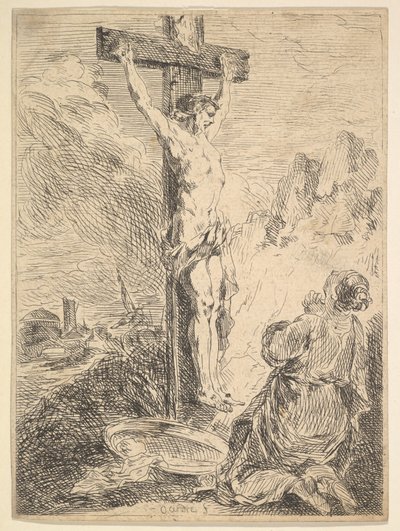 Maria Maddalena che prega ai piedi della croce, 1720-83 da Michel Francois Dandre Bardon